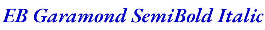 EB Garamond SemiBold Italic الخط